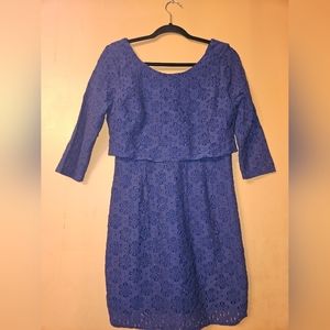 Modcloth Girl of the Flower Dress, in Navy, Size Medium